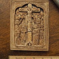 Vintage Orthodox icon | Orthodox icon | Ceramic religious icon | Vintage ceramic icon | Small vintage icon