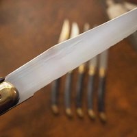 Set of six vintage steak knives | Vintage Laguiole knives | Vintage stainless steel knives | Vintage steak knife set | Acier Inox