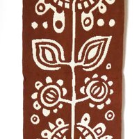 Vintage wall hanging | Long white and brown wall hanging | Scandinavian wall hanging | Vintage wall tapestry | Handmade wall tapestry