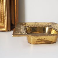 Vintage trinket dish | Vintage brass trinket dish | Heavy brass dish | Vintage brass ashtray | Asian brass dish