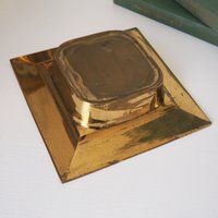 Vintage trinket dish | Vintage brass trinket dish | Heavy brass dish | Vintage brass ashtray | Asian brass dish
