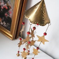 Vintage wind chime | Vintage brass wind chime | Brass wind chime | Angel wind chime with bells | Vintage Christmas decor