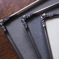 Set of three vintage photo frames | Silver plated photo frames 12x18 cm | Vintage silver plated picture frames | Vintage picture frames
