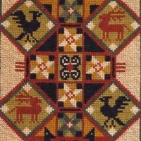 Vintage wall hanging | Scandinavian wall hanging | Traditional wall tapestry | Ornamental wall hanging | Finnish tapestry