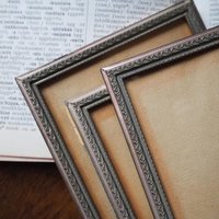 Set of three vintage photo frames | Silver plated photo frames 11x16 cm | Vintage silver plated picture frames | Vintage picture frames
