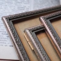 Set of three vintage photo frames | Silver plated photo frames 11x16 cm | Vintage silver plated picture frames | Vintage picture frames