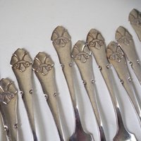 Set of ten vintage dessert forks | Danish dessert forks | Vintage dessert forks | Atla dessert forks | Small vintage forks | Made in Denmark