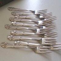 Set of ten vintage dessert forks | Danish dessert forks | Vintage dessert forks | Atla dessert forks | Small vintage forks | Made in Denmark