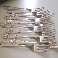 Set of ten vintage dessert forks | Danish dessert forks | Vintage dessert forks | Atla dessert forks | Small vintage forks | Made in Denmark