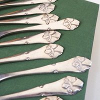 Set of ten vintage dessert forks | Danish dessert forks | Vintage dessert forks | Atla dessert forks | Small vintage forks | Made in Denmark