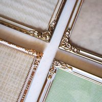 Set of four vintage photo frames | Set of four mismatched vintage frames | Vintage brass picture frames | Vintage brass frame set
