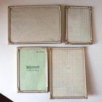 Set of four vintage photo frames | Set of four mismatched vintage frames | Vintage brass picture frames | Vintage brass frame set