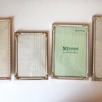 Set of four vintage photo frames | Set of four mismatched vintage frames | Vintage brass picture frames | Vintage brass frame set