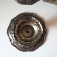 Set of two vintage candlestick holders | Silver plated candlestick holders | Large silver candlestick holders | Vintage candle holders