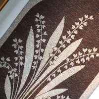 Vintage wall hanging | Lily of the Valley wall tapestry | Large wall hanging | Scandinavian woven textile | Brown wall hanging