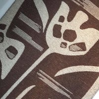 Vintage wall hanging | Large wall hanging | Scandinavian woven textile | Brown and beige wall hanging | Abstract wall tapestry