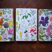 Vintage flower and plant book set | Finnish flower books | Vintage botanical books | Illustrated flower books | Vintage floral illustrations
