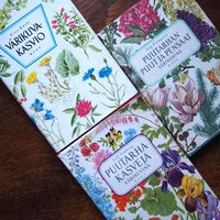 Vintage flower and plant book set | Finnish flower books | Vintage botanical books | Illustrated flower books | Vintage floral illustrations