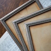 Set of three vintage photo frames | Silver plated photo frames 11x16 cm | Vintage silver plated picture frames | Vintage picture frames