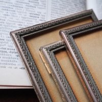 Set of three vintage photo frames | Silver plated photo frames 11x16 cm | Vintage silver plated picture frames | Vintage picture frames