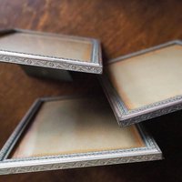 Set of three vintage photo frames | Silver plated photo frames 11x16 cm | Vintage silver plated picture frames | Vintage picture frames
