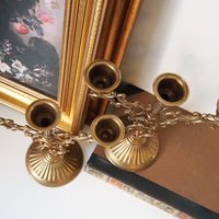 Vintage three arm candelabrums | Set of two matching candelabrums | Three arm candlestick holders | Vintage candelabra | Matching candelabra