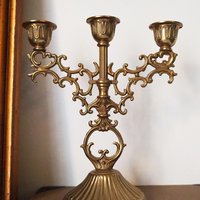 Vintage three arm candelabrums | Set of two matching candelabrums | Three arm candlestick holders | Vintage candelabra | Matching candelabra