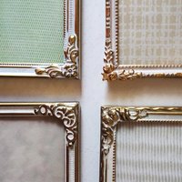 Set of four vintage photo frames | Set of four mismatched vintage frames | Vintage brass picture frames | Vintage brass frame set