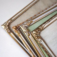 Set of four vintage photo frames | Set of four mismatched vintage frames | Vintage brass picture frames | Vintage brass frame set