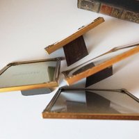 Set of four vintage photo frames | Set of four mismatched vintage frames | Vintage brass picture frames | Vintage brass frame set