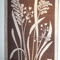 Vintage wall hanging | Large wall hanging | Scandinavian wall tapestry | Brown and beige wall hanging | Made in Finland