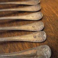 Set of ten vintage forks | C. G. Hallberg dinner forks | Vintage alpacca silver forks | Made in Sweden