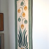 Vintage wall hanging | Floral wall tapestry | Scandinavian woven textile | Pastel wall tapestry | | Made in Finland