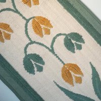 Vintage wall hanging | Floral wall tapestry | Scandinavian woven textile | Pastel wall tapestry | | Made in Finland