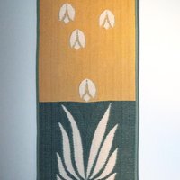 Vintage wall hanging | Floral wall tapestry | Scandinavian woven textile | Pastel wall tapestry | | Made in Finland