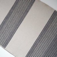 Vintage wall tapestry | Long wall hanging | Scandinavian woven textile | Geometrical wall tapestry | Black and white wall tapestry