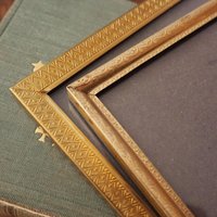 Set of two vintage photo frames | Vintage photo frames 13x18 cm | Vintage brass picture frames | Vintage silver plated frames