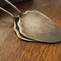 Vintage alpacca silver cake servers | Set of two vintage cake servers | Alpacca silver cake servers | Vintage serveware