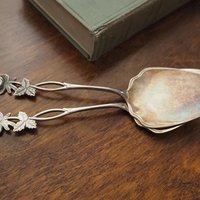 Vintage alpacca silver cake servers | Set of two vintage cake servers | Alpacca silver cake servers | Vintage serveware