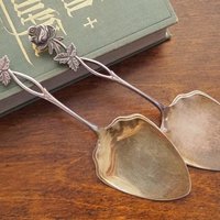 Vintage alpacca silver cake servers | Set of two vintage cake servers | Alpacca silver cake servers | Vintage serveware