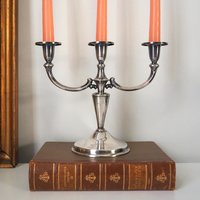 Vintage alpacca candelabra | Alpacca silver candelabra | Three arm candlestick holder | Vintage candelabrum