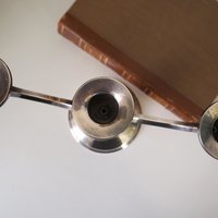 Vintage alpacca candelabra | Alpacca silver candelabra | Three arm candlestick holder | Vintage candelabrum