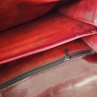 Vintage leather crossbody bag | Vintage leather bag | Burgundy leather bag | Vintage leather bag by Three Bags | Made in Finland