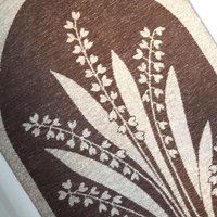 Vintage wall hanging | Lily of the Valley wall tapestry | Large wall hanging | Scandinavian woven textile | Brown wall hanging