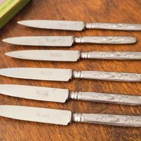 Set of six vintage fruit knives | Solingen fruit knives | Midcentury fruit knives | Vintage Solingen fruit knives | Made in Sweden