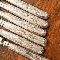 Set of six vintage fruit knives | Solingen fruit knives | Midcentury fruit knives | Vintage Solingen fruit knives | Made in Sweden