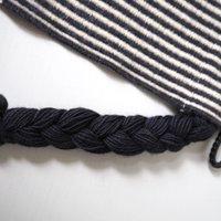 Vintage wall tapestry | Long wall hanging | Scandinavian woven textile | Geometrical wall tapestry | Black and white wall tapestry