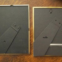 Set of two vintage photo frames | Vintage photo frames 13x18 cm | Vintage brass picture frames | Vintage silver plated frames