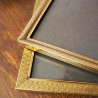 Set of two vintage photo frames | Vintage photo frames 13x18 cm | Vintage brass picture frames | Vintage silver plated frames