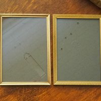 Set of two vintage photo frames | Vintage photo frames 13x18 cm | Vintage brass picture frames | Vintage silver plated frames